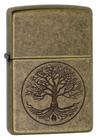 Isqueiro de bolso Zippo Tree of Life”, latão antigo, tamanho único (29149)