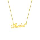 Izabel colar de nome folheado a ouro 18k