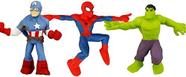 JA-RU Marvel Avengers Brinquedos elásticos Heróis Squish & Pull Toys (3 unidades sortidas) Hulk Capitão América e Spiderman Ansiedade Acalmante Fidget Toy, Stress Toys for Kids & Boys Toys DEF-6900-3