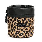 Jadyn B Cinch Top Compact Travel Makeup Bag e Organizador de Cosméticos para Mulheres (Leopardo)
