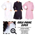 Jaleco Feminino Gola Padre Zíper Oxford Acinturado !