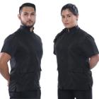 Jaleco Groomer Uniforme Tosador Unissex Pet Shop Preto Liso - Duki Uniformes