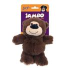 Jambo Brinquedo Mordedor Pelúcia Happy Bear Pequeno Marrom (042971)