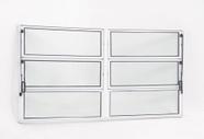 Janela Basculante de Alumínio 1,00 X 2,00 Linha All Modular Cor Branco Duplo