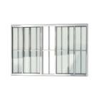 Janela de Aluminio de Correr 120x150cm 4 Folhas com Grade e Vidro Liso Confort Brimak