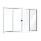 Janela de Alumínio de Correr Central 4 Folhas 100x200cm Riobras