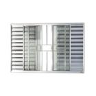 Janela de Aluminio Veneziana de Correr 100x120cm 6 Folhas com Grade e Vidro Liso Confort Brimak