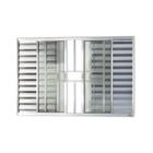 Janela de Aluminio Veneziana de Correr 100x150cm 6 Folhas com Grade e Vidro Liso Confort Brimak
