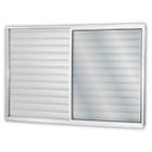 Janela de Alumínio Veneziana de Correr 100x200cm 6 Folhas 2 Fixas com Vidro Mini Boreal Linha Soft M