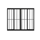 Janela de Correr 4 Folhas C/ Grade Alumínio Preto 1.00 x 2.00 Linha Modular- Hale