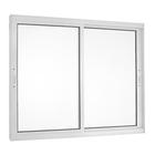 Janela de Correr Alumínio Branco 2 Folhas Móveis 100x120x8,6cm Topsul