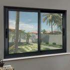 Janela Elite 2 Folhas Moveis 100 X 150 Vidro Liso Preto