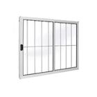 janela sala cozinha vitro de alumínio branco 100x100 2fls C/grade linha 18 modular