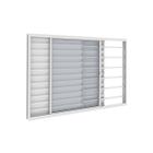 Janela Veneziana 3 Folhas 1,20m x 1,00m Com Grade Horizontal em Alumínio Branco com Vidro Vitrolar - VITROLAR PORTAS E JANELAS (desde 1990)