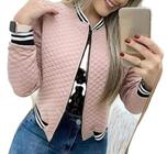 Jaqueta Bomber Casaco Blusa Feminina Com Ziper Inverno