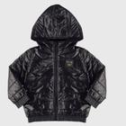 Jaqueta Bomber Infantil Menino Ioluig! Marlan em Nylon com Capuz Preta