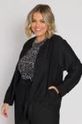 Jaqueta Bomber Plus Size Preta Luna Preta Cess - EG - Preto