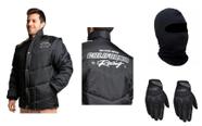 Jaqueta California Racing Carbono Capuz Balaclava Luva X11 Win Fit Touch Screen Frio Proteção Motoboy Delivery