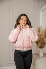 Jaqueta Casaco Feminino Inverno Puffer Coberta De Paetê