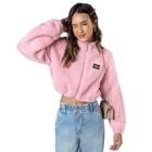 Jaqueta Casaco Juvenil Feminino Cropped Sherpa Pelúcia Teddy Menina Teen