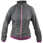 Jaqueta Ciclismo Corta Vento Feminina Marcio May Pro Cinza/Neon Pink