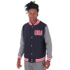 Jaqueta College Moletom Masculina M10 Hoop USA Dark