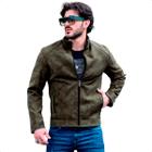 Jaqueta Couro Nobuck Masculina Forrada Blusa Casaco Impermeável