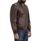 Jaqueta De Couro 100% Legitimo Masculina Básica Moto Classic Bomber Punhos