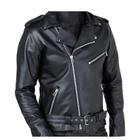 Jaqueta De Couro 100% Legitimo Masculina Básica Moto Classic Perfecto Biker