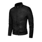 Jaqueta De Couro Masculina Slim Elegante moderna