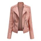 Jaqueta de couro mulheres PU Sack Jackets para mulheres-rosa XL