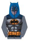 Jaqueta de moletom com touca infantil personagem Batman