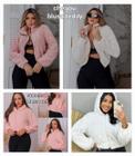 Jaqueta Feminina Cropped de Frio com Capuz Moda Inverno