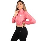 Jaqueta Feminina Delute Adulto Corta Vento Cropped sem Forro Esportiva Ultra Leve Resistente à Água