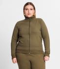 Jaqueta Feminina Em Moletom Plus Size Rovitex Verde