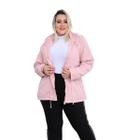 Jaqueta Feminina Forrada Plus Size Parka Estilosa e Cheia De Detalhes