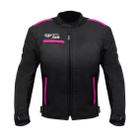 Jaqueta feminina gp tech essence preta-rosa 4g-3xl