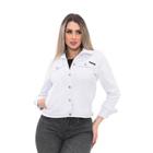 Jaqueta Feminina Jeans Cor Básica Casual