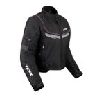 Jaqueta Feminina Motoqueiro Texx New Strike V2 Preto/Rosa L