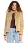 Jaqueta Feminina Nylon Puffer Lisa Polo Wear Verde Médio