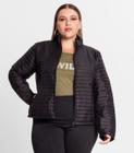 Jaqueta Feminina Plus Size Microfibra Secret Glam Preto