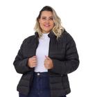 Jaqueta Feminina Puffer Forrada De Pelúcia Plus Size Isis