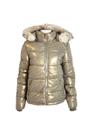 Jaqueta Feminina Puffer Kla Metalizada Dourado