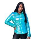 Jaqueta Feminina Quentinha Blusa Frio Bobojaco Brilhante Tendencia Blogueira Inverno Lançamento Moda Puffer Metalizada