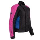 Jaqueta Feminino Motoqueiro Texx Ronin Rosa/Azul M