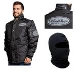 Jaqueta Frio Inverno Refletiva Original Cr Califórnia Racing Preta Manga Removível Moto Motoboy + Capuz Ninja