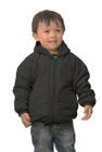 Jaqueta Infantil juvenil acolchoada com Capuz e elástico nos punhos e na barra Inverno