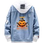 Jaqueta jeans estilo moda Halloween Mickey Pumpkin Lantern - MAOLAN