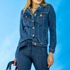 Jaqueta jeans feminina básica
