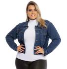 Jaqueta Jeans Feminina Plus Size Cropped Cris